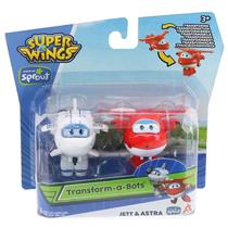 Super Wings Átalakuló játékrepülő 2 db-os készlet, Jett, Astra (kicsi)