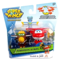 Super Wings Átalakuló játékrepülő 2 db-os készlet, Todd, Jett (kicsi)