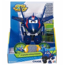 Super Wings Átalakuló repülő és robot Agent Chace műanyag 13 cm