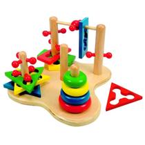 Ügyességi készségfejlesztő 3D gyerek játék 12 db-os Woody