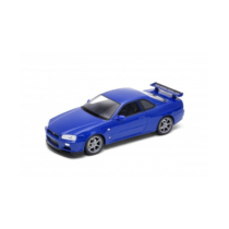 Welly fém modell autó Nissan Skyline GT-R (R34) kék 1:24