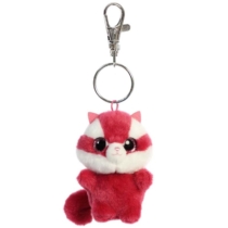 Yoohoo Chewoo vörös mókus plüss kulcstartó figura 9 cm