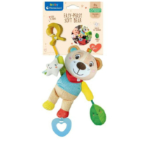 Clementoni Baby plüss csörgő csiptetővel medve