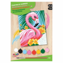 Mammut flamingó számfestő készlet akrilfestékkel és ecsettel