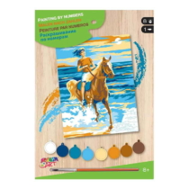 Mammut lovaglás a parton számfestő készlet akrilfestékkel és ecsettel
