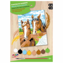 Mammut lovak számfestő készlet akrilfestékkel és ecsettel A4