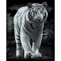 Mammut tigris ezüst képkarcoló készlet 20x25,2 cm