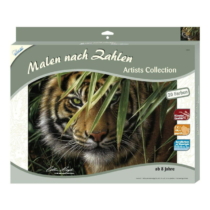 Mammut tigris számfestő készlet akrilfestékkel és ecsettel 40x30 cm