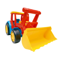 Óriás játék traktor citromsárga-piros-kék 60 cm