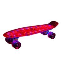 Penny Board gördeszka LED világítással piros 57 cm