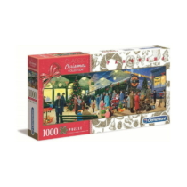Puzzle Christmas collection vasútállomás panoráma 1000 db-os Clementoni (39577)