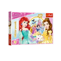 Puzzle Glitter Disney Princess 100 db-os Trefl