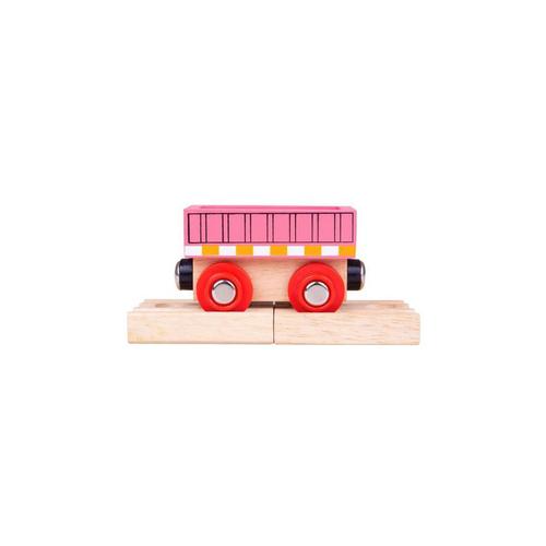 Fa vagon pink pályaelemmel Bigjigs