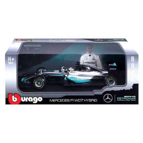 Fém autó F1 Mercedes W07 Hybrid Lewis Hamilton 1:18 Bburago