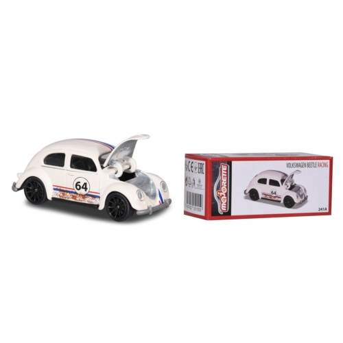 Majorette Fém kisautó VW Beetle Racing fehér