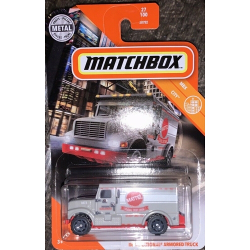 Matchbox fém kisautó International Armored Truck szürke 27/100