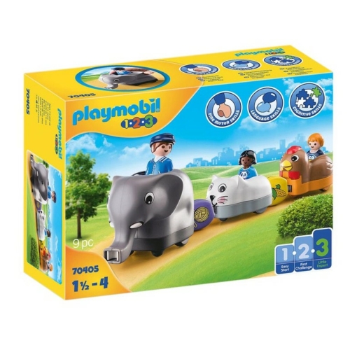 Playmobil 1.2.3 Állatos vonat figurákkal 9 db-os - 70405