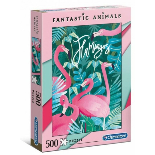 Puzzle Flamingók absztrakt 500 db-os Clementoni