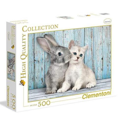 Puzzle Nyuszi és cica 500 db-os Clementoni (35004)