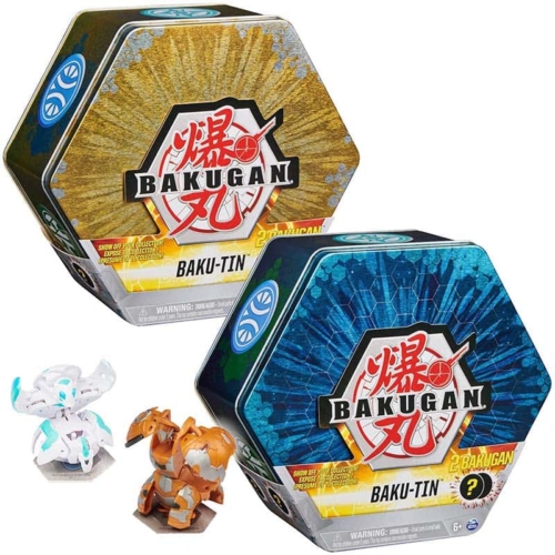 Bakugan Baku-Tin 2 db meglepetés játékfigura fém dobozban