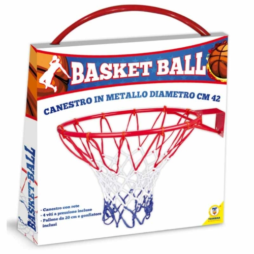 Falra rögzíthető kosárlabda gyűrű hálóval