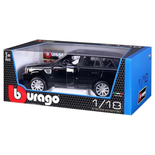 Fém autó Range Rover Sport fekete 1:18 Bburago