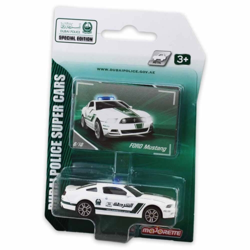 Majorette Dubai Police Ford Mustang Boss fém kisautó fehér 1:64
