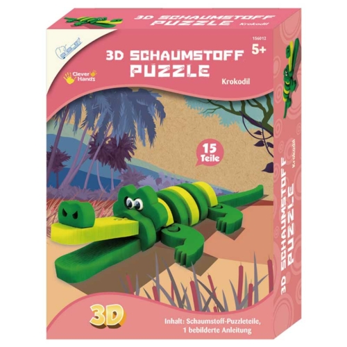 Mammut 3D habszivacs puzzle Krokodil 29,5 x 5,8 cm