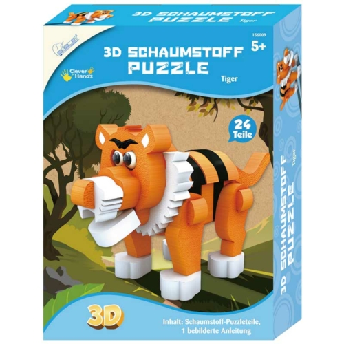 Mammut 3D habszivacs puzzle Tigris 21 x 11 cm