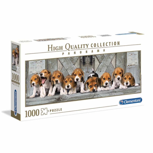 Puzzle Beagle kutyusok Panoráma 1000 db-os Clementoni