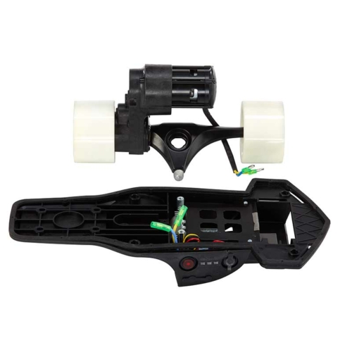 RazorX Longboard elektromos gördeszka vezérlőegység + takarólemez motorral és fogaskerekekkel