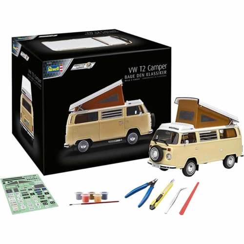 Revell Adventi kalendárium VW T2 Camper 1:24 makett autó festékkel és kiegészítőkkel (01040)