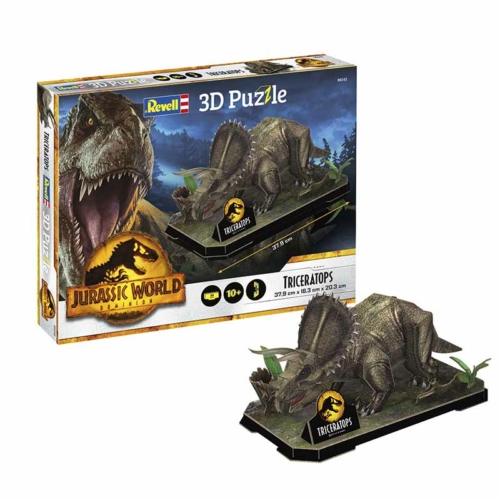 Revell Jurassic World Dominion 3D Puzzle Triceratops dinoszaurusz 37,9 cm (00242)