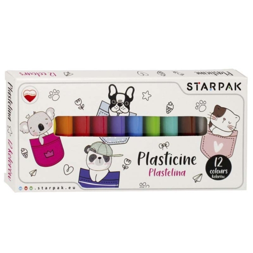 Starpak állatos gyurma készlet 12 színnel