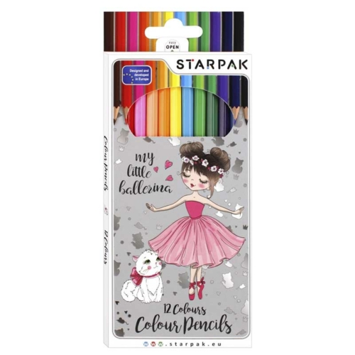 Starpak My little ballerina színes ceruza készlet 12 db-os
