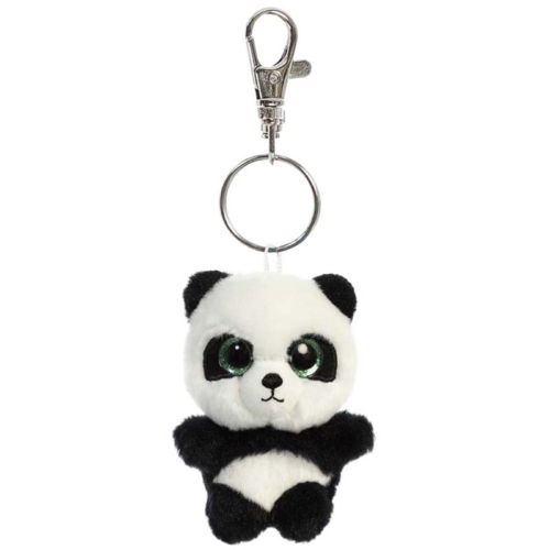Yoohoo Ring-Ring panda plüss kulcstartó figura 9 cm
