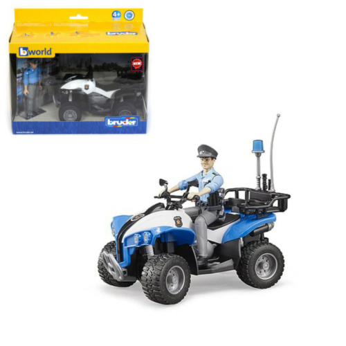Bruder bworld rendőrségi quad játékfigurával (63010)