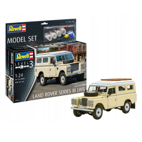 Revell Land Rover Series III LWB 1:24 makett autó készlet festékkel és kiegészítőkkel (07056)