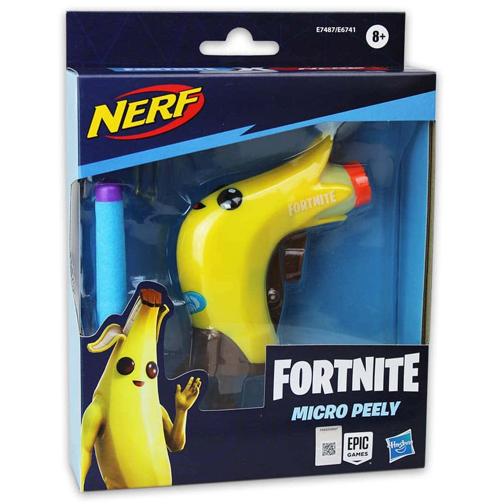 Nerf Fortnite Micro Peely Szivacslövő Fegyver 2 Db Tölténnyel Hasbro Játék Hotel Ma Itt 1676